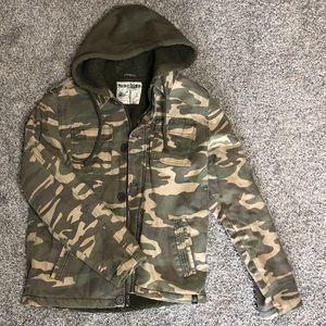 Camo Hooded Utility Jacket